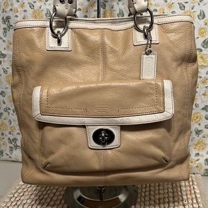 Coach Handbag in cream color